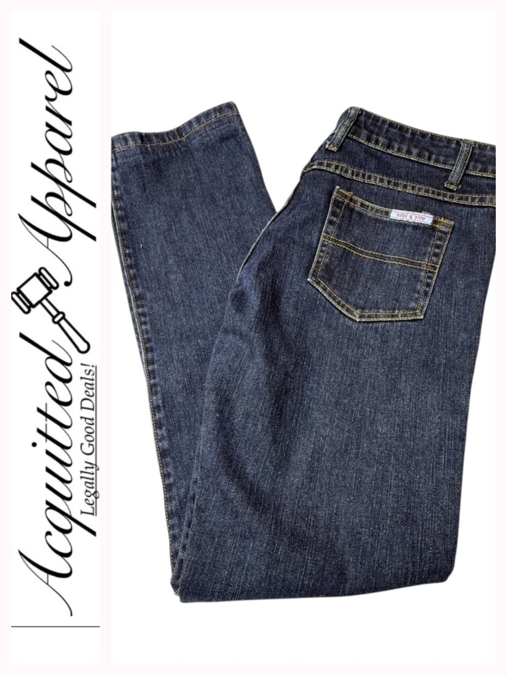 Sass & Bide Dark Blue Women's Straight-Leg Low Rise Jeans